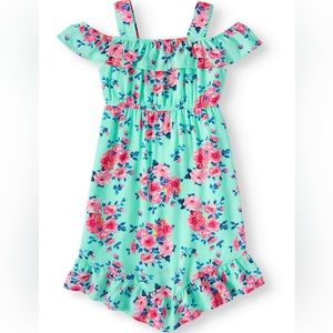 Wonder nation teal floral dress
